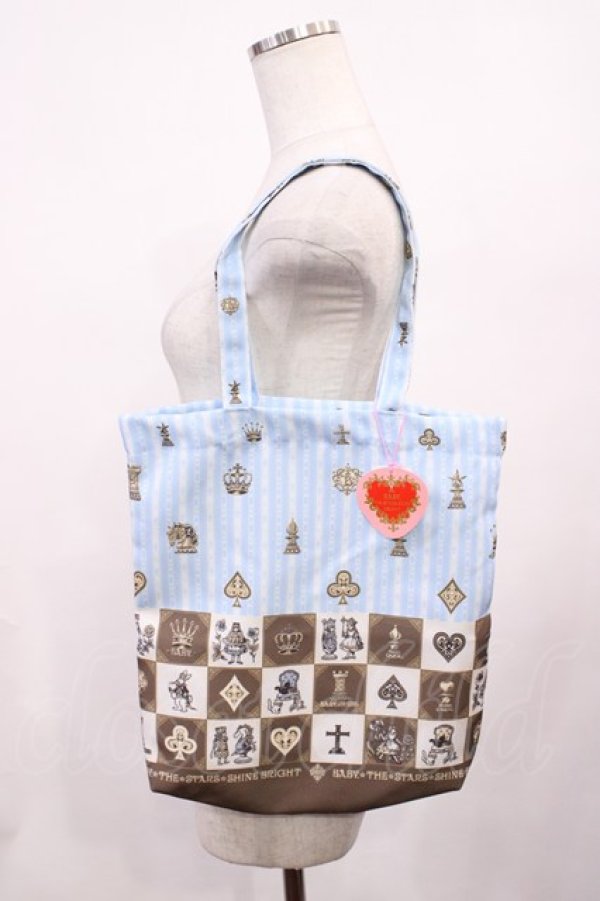 画像1: BABY,THE STARS SHINE BRIGHT / チェスアリス〜あの日の私の宝物〜柄トートBag  サックス H-26-01-30-1017-BA-BG-NS-ZH (1)
