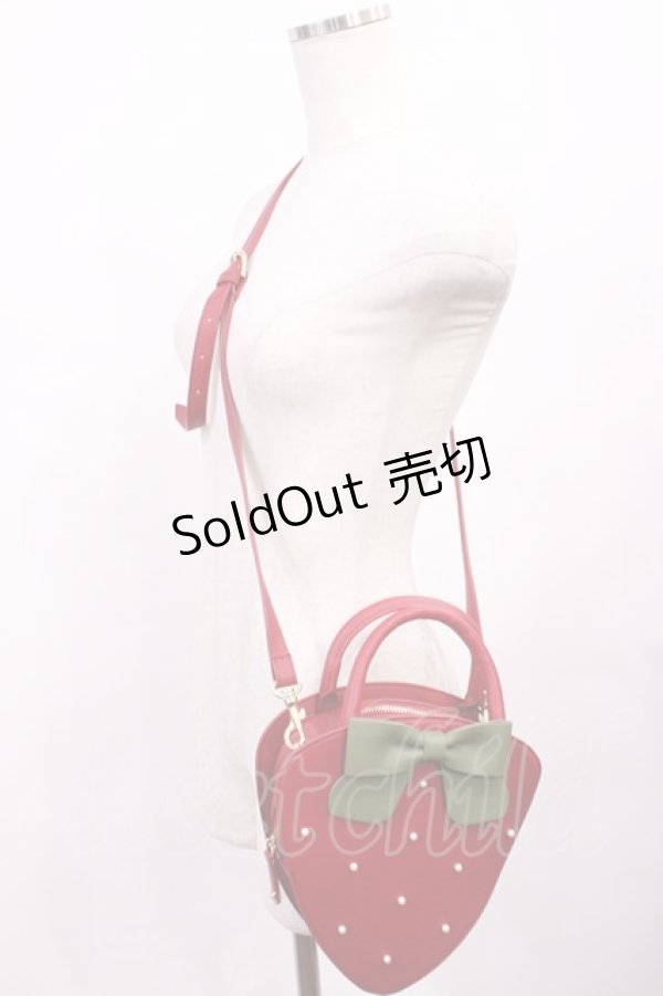 画像1: Maison de FLEUR / イチゴショルダーバッグ  レッド H-26-01-30-1020-LO-BG-NS-ZH (1)
