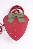 画像2: Maison de FLEUR / イチゴショルダーバッグ  レッド H-26-01-30-1020-LO-BG-NS-ZH (2)