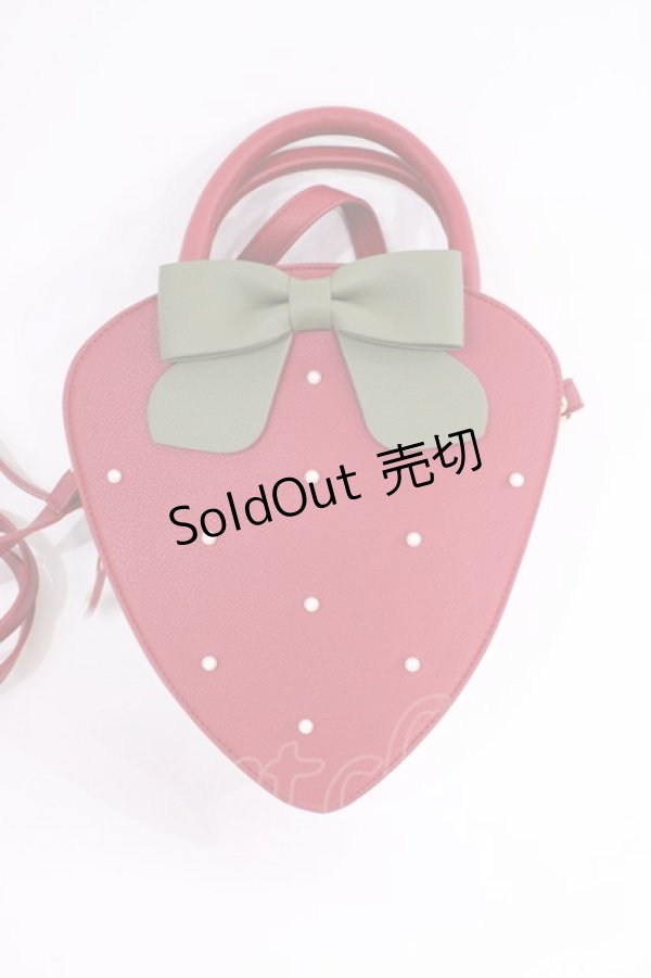 画像2: Maison de FLEUR / イチゴショルダーバッグ  レッド H-26-01-30-1020-LO-BG-NS-ZH (2)