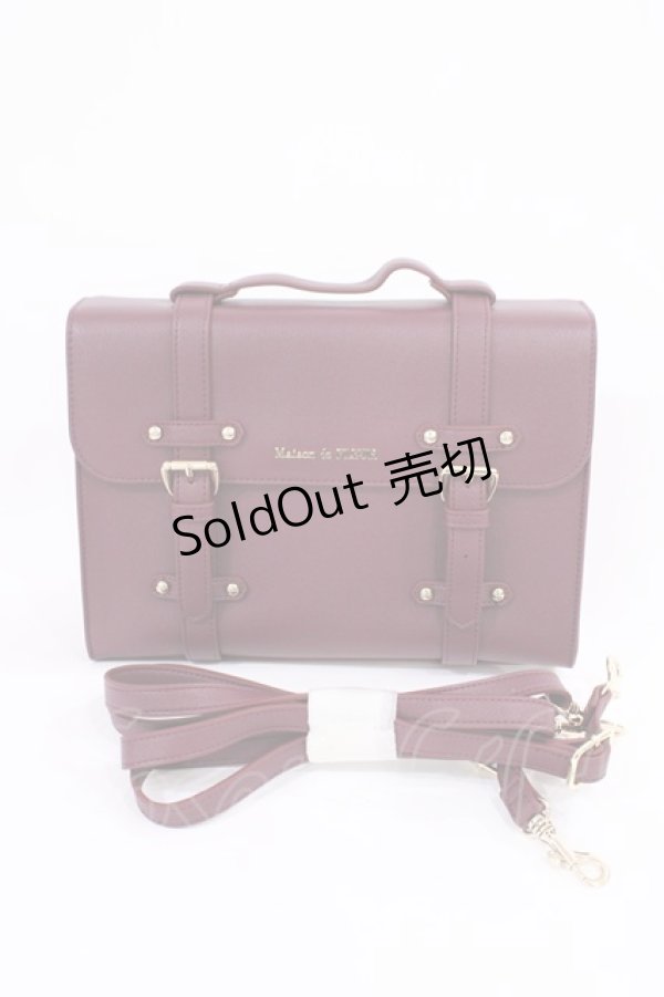 画像1: Maison de FLEUR / サッチェル2WAYリュック  ボルドー H-26-01-30-1022-LO-BG-NS-ZH (1)
