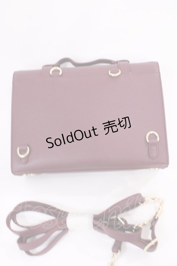 画像2: Maison de FLEUR / サッチェル2WAYリュック  ボルドー H-26-01-30-1022-LO-BG-NS-ZH (2)