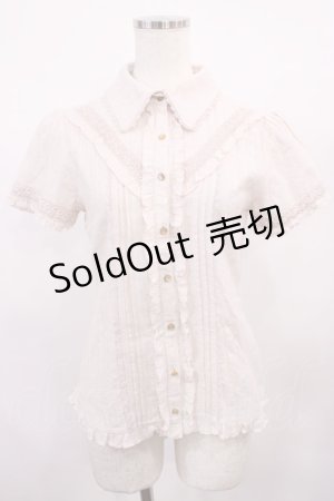 画像: axes femme / ラメストライプブラウス M ピンク H-26-01-30-1024-AX-BL-NS-ZH