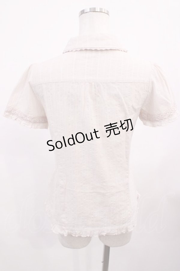 画像2: axes femme / ラメストライプブラウス M ピンク H-26-01-30-1024-AX-BL-NS-ZH (2)