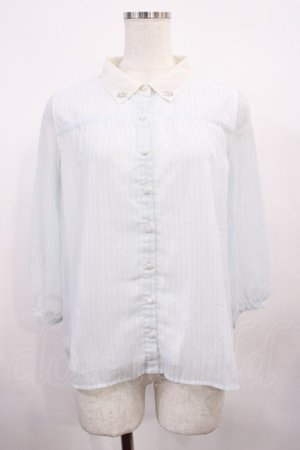 画像: LODISPOTTO / ストライプシフォンブラウス M サックス H-26-01-30-1025-LO-BL-NS-ZH