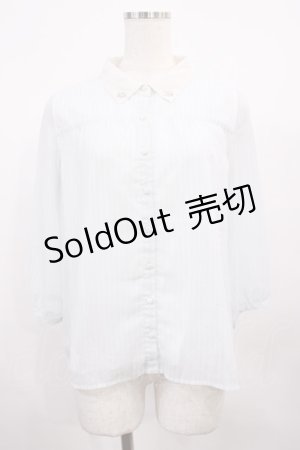 画像: LODISPOTTO / ストライプシフォンブラウス M サックス H-26-01-30-1025-LO-BL-NS-ZH