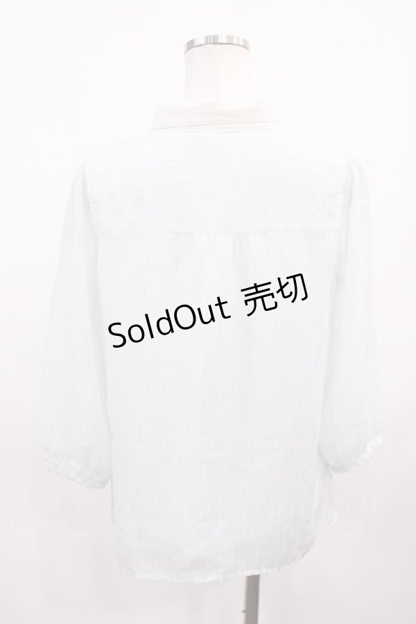 画像2: LODISPOTTO / ストライプシフォンブラウス M サックス H-26-01-30-1025-LO-BL-NS-ZH (2)