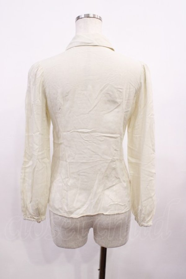 画像2: Blue rouge / ジャボ付きブラウス Free 生成り H-26-01-30-1027-CA-BL-NS-ZH (2)