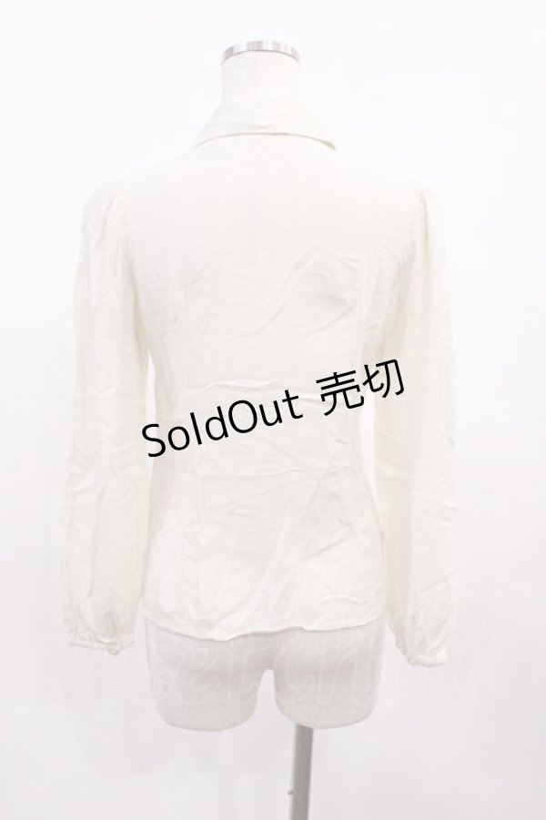 画像2: Blue rouge / ジャボ付きブラウス Free 生成り H-26-01-30-1027-CA-BL-NS-ZH (2)