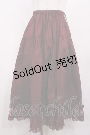 画像: Innocent World / シャーロットペチスカート M ワイン H-26-01-30-1030-IW-SK-NS-ZH