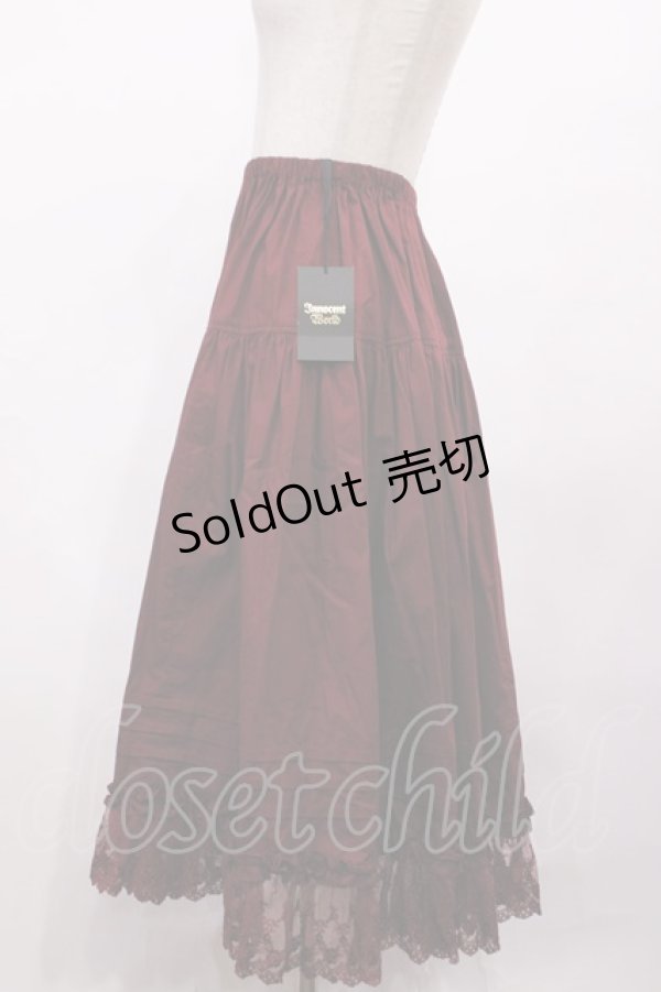 画像2: Innocent World / シャーロットペチスカート M ワイン H-26-01-30-1030-IW-SK-NS-ZH (2)