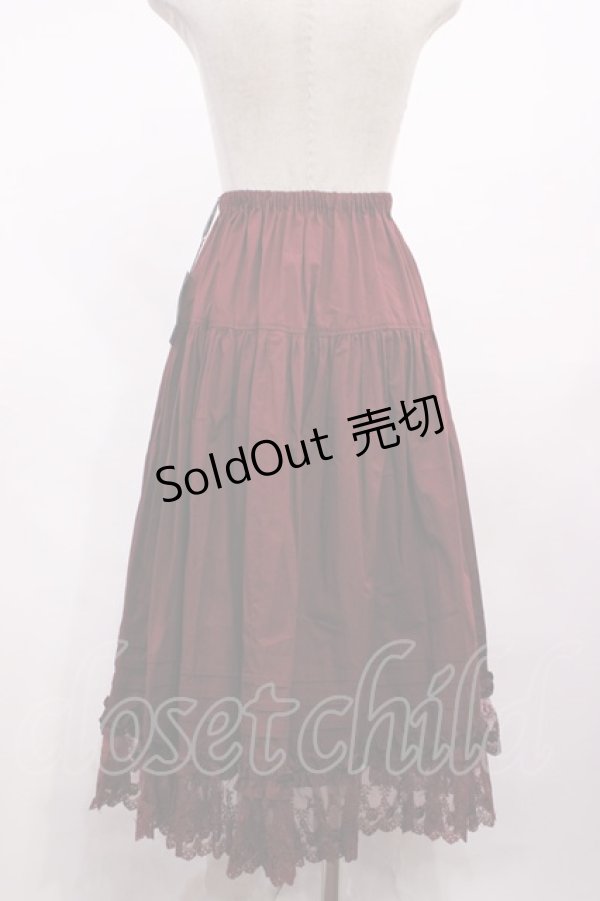 画像3: Innocent World / シャーロットペチスカート M ワイン H-26-01-30-1030-IW-SK-NS-ZH (3)