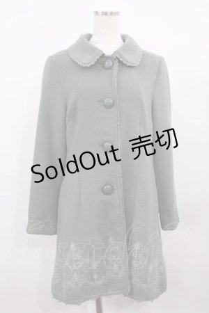 画像: axes femme / 刺繍コート M ミント H-26-01-30-1033-AX-CO-NS-ZH