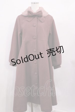 画像: m petit by misako / AM*リボンコート M ダークピンク H-26-01-30-1034-LO-JA-NS-ZH