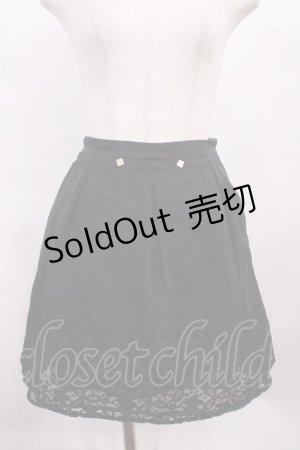 画像: LODISPOTTO / シフォン×レーススカート 1 ブラック H-26-01-30-1035-LO-SK-NS-ZH