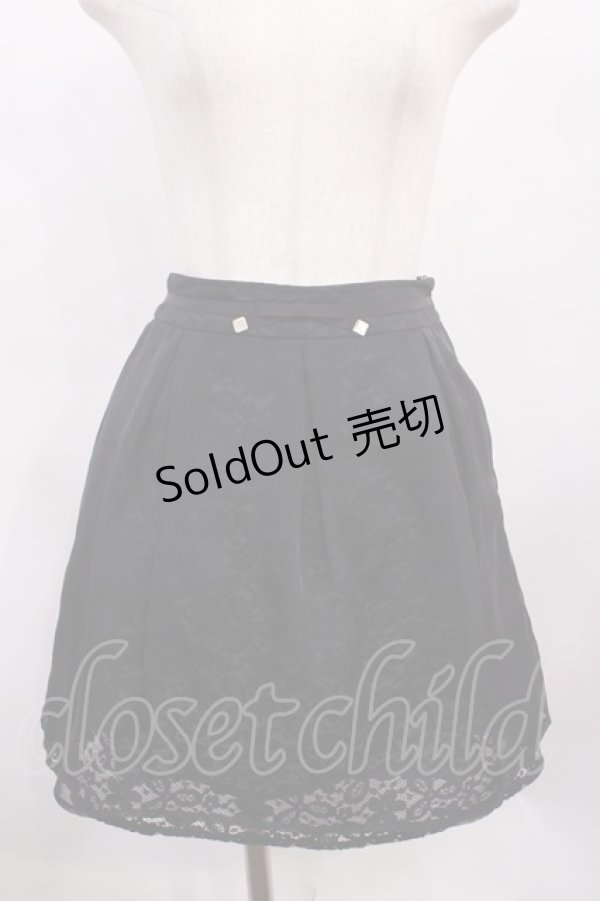 画像1: LODISPOTTO / シフォン×レーススカート 1 ブラック H-26-01-30-1035-LO-SK-NS-ZH (1)