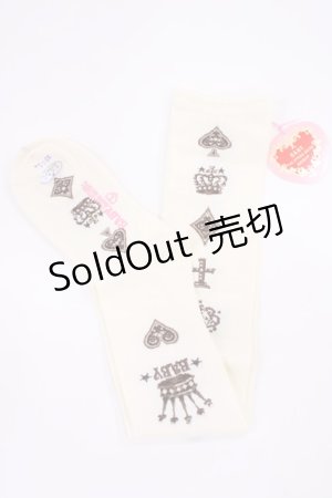 画像: BABY,THE STARS SHINE BRIGHT / チェスアリス〜あの日の私の宝物〜柄オーバーニーソックス  生成り H-26-01-30-1008-BA-OP-NS-ZH