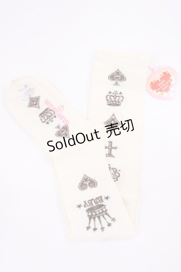 画像1: BABY,THE STARS SHINE BRIGHT / チェスアリス〜あの日の私の宝物〜柄オーバーニーソックス  生成り H-26-01-30-1008-BA-OP-NS-ZH (1)