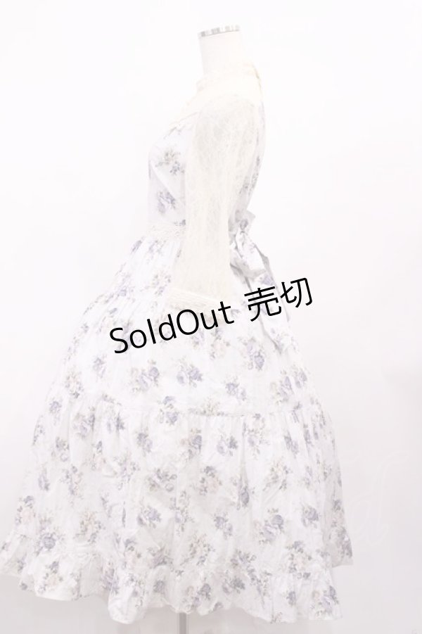 画像2: Innocent World / 乙女の薔薇園ワンピース M パープルグレー/生成り H-26-01-30-1042-IW-OP-NS-ZH (2)