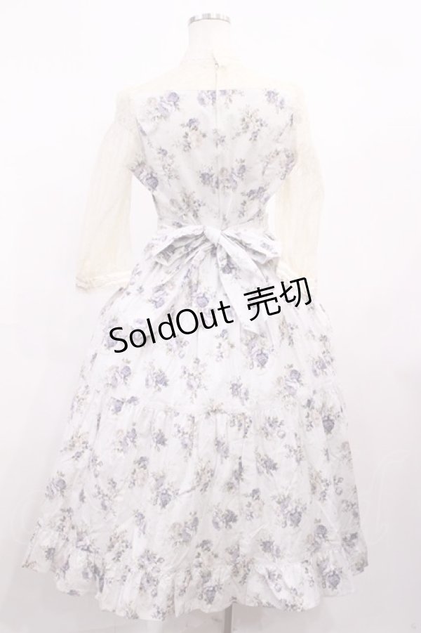 画像3: Innocent World / 乙女の薔薇園ワンピース M パープルグレー/生成り H-26-01-30-1042-IW-OP-NS-ZH (3)