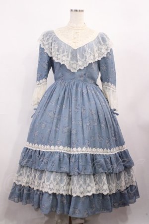 画像: Innocent World / トワルドジュイ アニバーサリードレス M ブルー×生成/Blue×Beige H-26-01-30-1043-IW-OP-NS-ZH