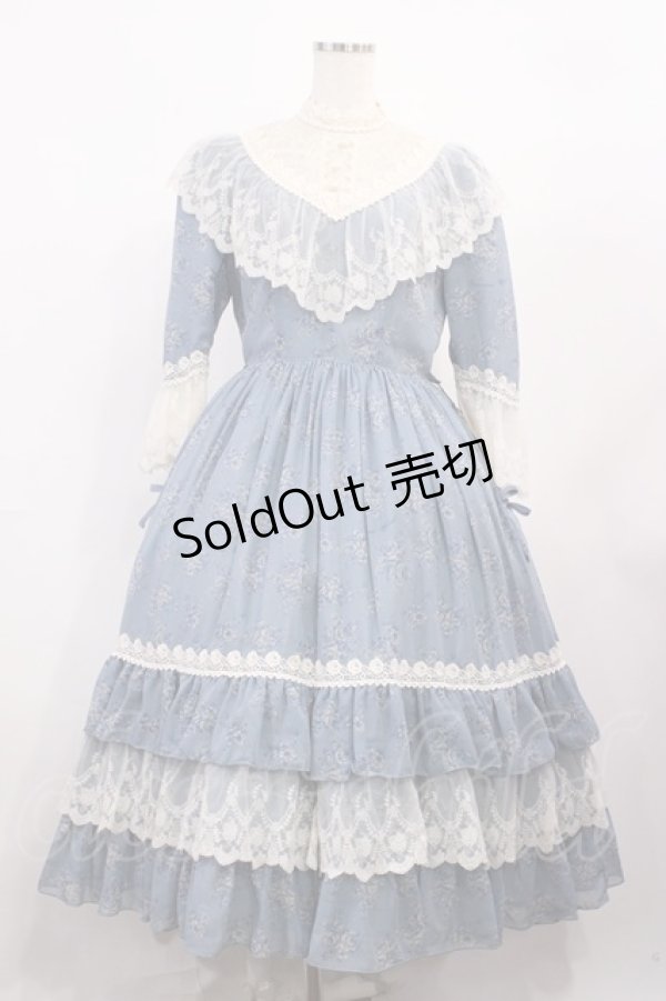 画像1: Innocent World / トワルドジュイ アニバーサリードレス M ブルー×生成/Blue×Beige H-26-01-30-1043-IW-OP-NS-ZH (1)