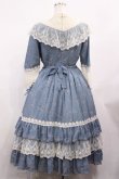 画像3: Innocent World / トワルドジュイ アニバーサリードレス M ブルー×生成/Blue×Beige H-26-01-30-1043-IW-OP-NS-ZH (3)