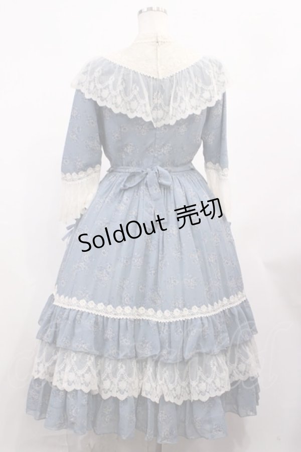 画像3: Innocent World / トワルドジュイ アニバーサリードレス M ブルー×生成/Blue×Beige H-26-01-30-1043-IW-OP-NS-ZH (3)