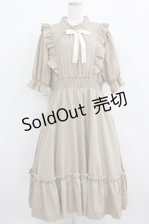 画像: m petit by misako / NINA'SコラボAMハイショクメローワンピース 4L ベージュ H-26-01-30-006-LO-OP-NS-ZH