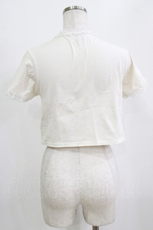 画像3: jouetie / メタルロゴレースフィットTシャツ Free オフ H-26-01-30-052-EL-TS-NS-ZH (3)