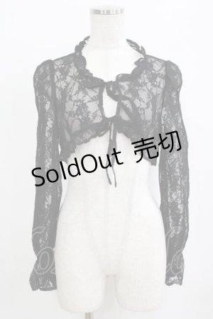 画像: Ank Rouge / レースカーデ M ブラック H-26-01-30-054-CA-TO-NS-ZH