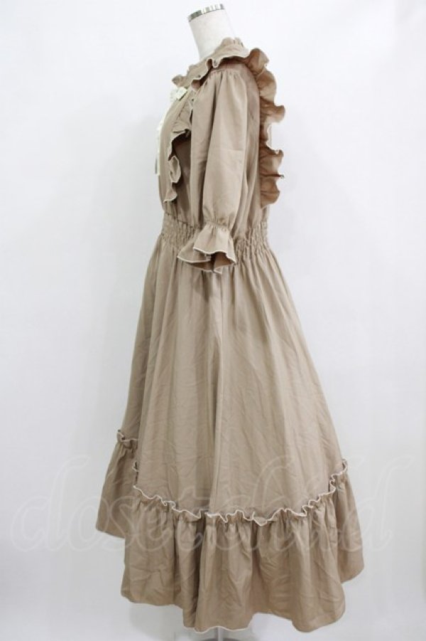 画像2: m petit by misako / NINA'SコラボAMハイショクメローワンピース 4L ベージュ H-26-01-30-006-LO-OP-NS-ZH (2)