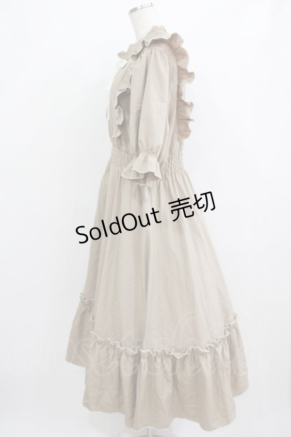 画像2: m petit by misako / NINA'SコラボAMハイショクメローワンピース 4L ベージュ H-26-01-30-006-LO-OP-NS-ZH (2)