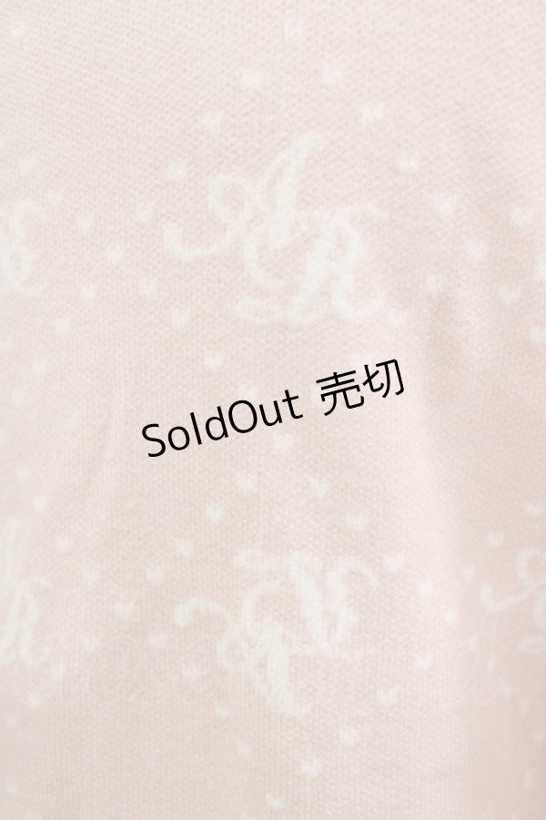 画像4: Ank Rouge / ストーンモノグラムニット M ピンク H-26-01-30-056-CA-TO-NS-ZH (4)