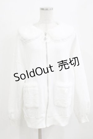 画像: LilyMerry / イモちゃん/うさみみパーカー L オフ H-26-01-30-057-PU-TO-NS-ZH