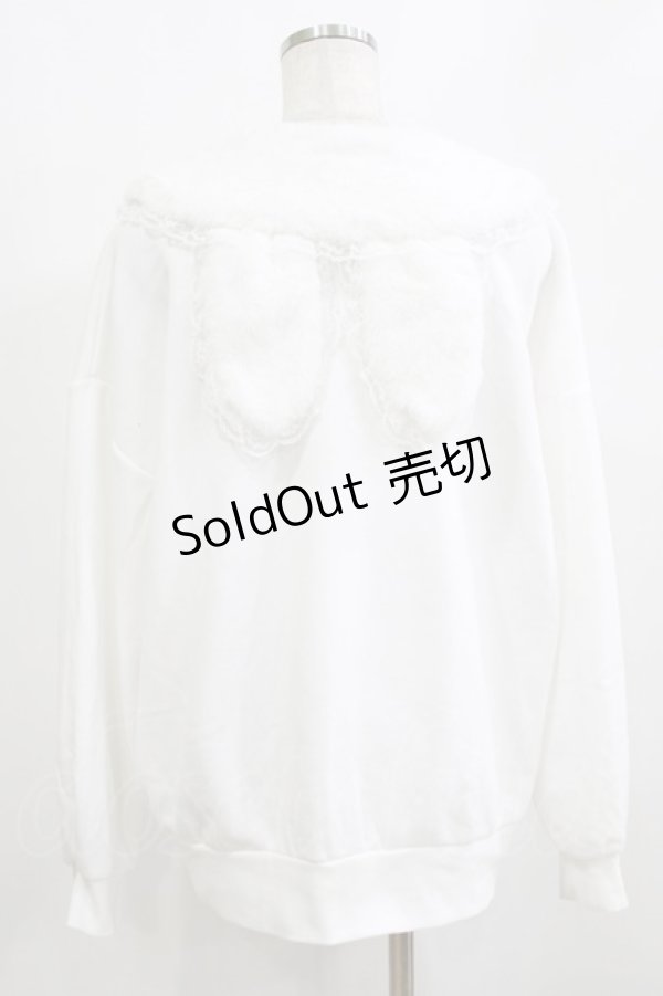 画像3: LilyMerry / イモちゃん/うさみみパーカー L オフ H-26-01-30-057-PU-TO-NS-ZH (3)