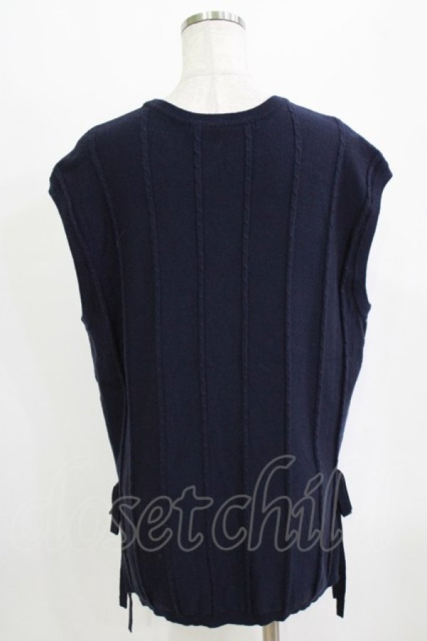 画像3: an another angelus / 細ケーブルニットベスト Free NAVY H-26-01-30-058-CA-TO-NS-ZH (3)