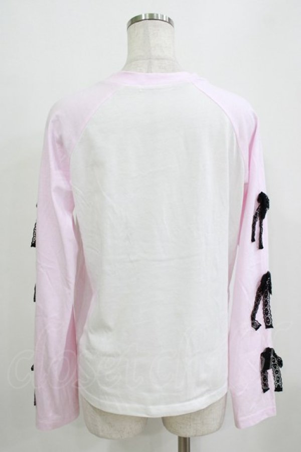 画像3: majoretty / まきちゃん/リボンTシャツ M ピンク H-26-01-30-061-GO-TS-NS-ZH (3)