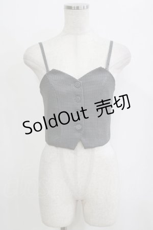 画像: an another angelus / ミニチェックビスチェ サイズ2 GRAY×BK H-26-01-30-063-CA-TO-NS-ZH