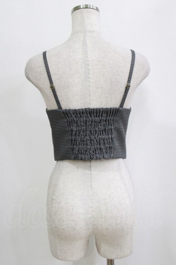 画像3: an another angelus / ミニチェックビスチェ サイズ2 GRAY×BK H-26-01-30-063-CA-TO-NS-ZH (3)