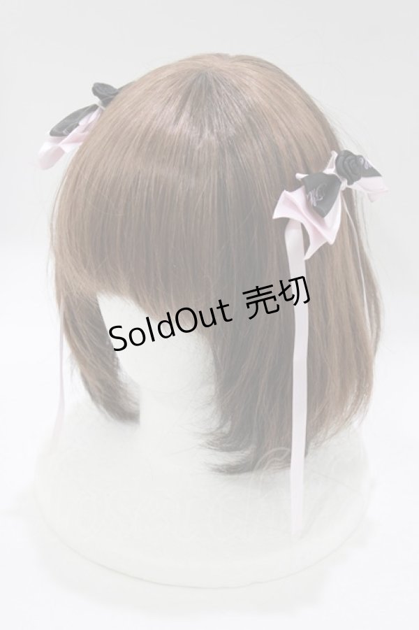 画像1: majoretty / まきちゃん/リボンクリップ  ピンク H-26-01-30-071-GO-AC-NS-ZH (1)