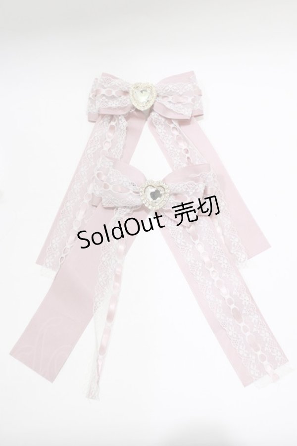 画像2: Princess Melody / オールハートビジュー梯子レース重ねクリップ  ピンク H-26-01-30-072-EL-AC-NS-ZH (2)