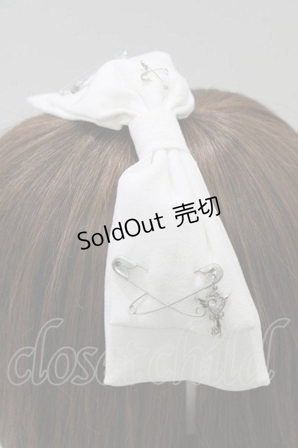 画像2: Ank Rouge / Be mqinチャームカチューシャ  ホワイト H-26-01-30-078-CA-AC-NS-ZH (2)