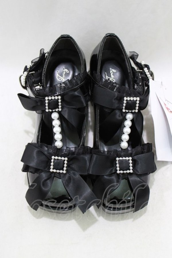 画像1: Lovely Tency / 眞白ありす/MAフリルリボンPLP S ブラック H-26-01-30-082-GO-SH-NS-ZH (1)