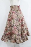 画像1: Victorian maiden / 薔薇ゴブランタペストリーハイウエストスカート Free Bordeaux H-26-01-30-012-CL-OP-NS-ZH (1)