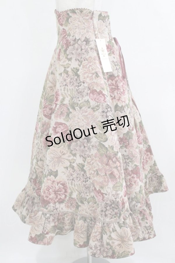 画像2: Victorian maiden / 薔薇ゴブランタペストリーハイウエストスカート Free Bordeaux H-26-01-30-012-CL-OP-NS-ZH (2)