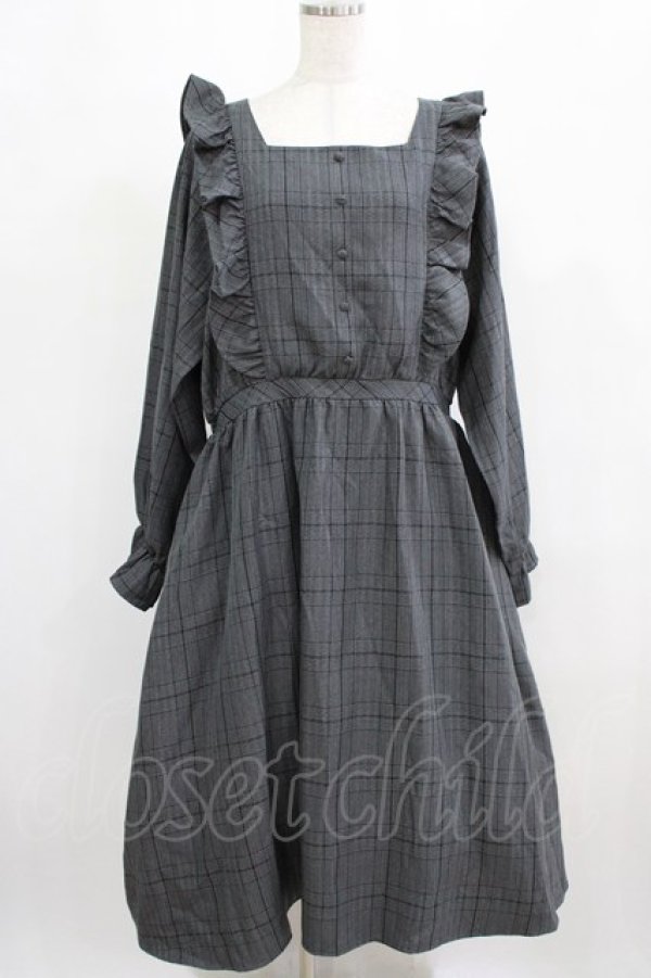 画像1: m petit by misako / チェックワンピース 4L グレー H-26-01-30-002-LO-OP-NS-ZH (1)