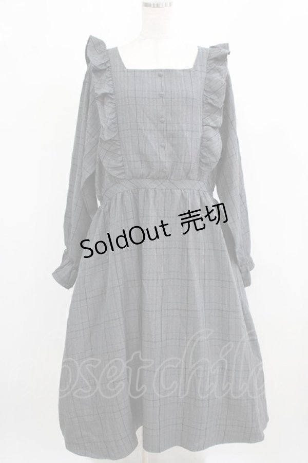 画像1: m petit by misako / チェックワンピース 4L グレー H-26-01-30-002-LO-OP-NS-ZH (1)
