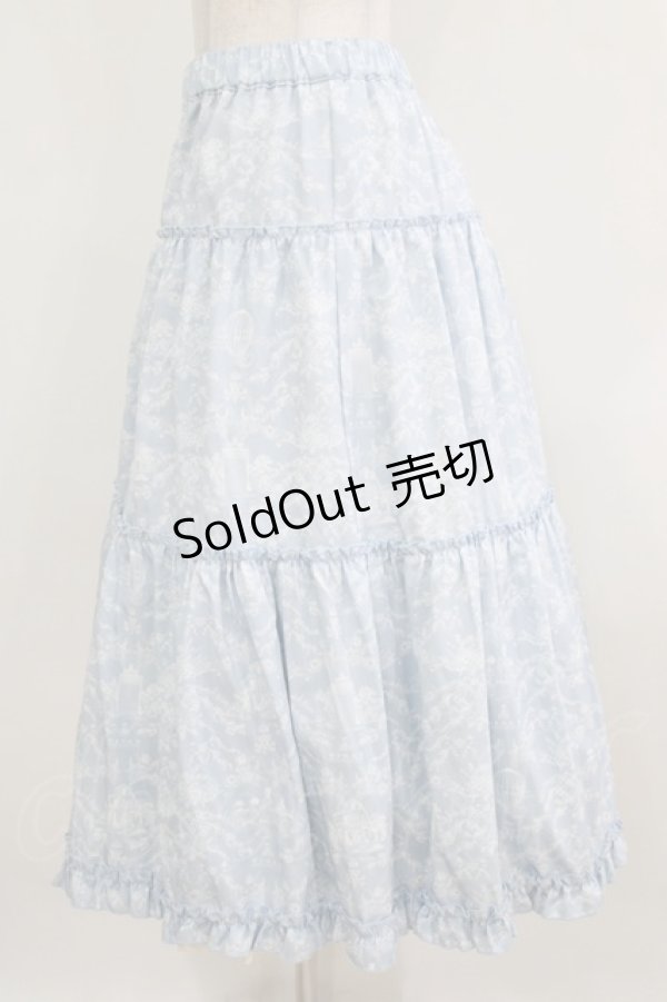 画像2: m petit by misako / NINA'S RVパニエスカート 4L サックス/アイボリー リバーシブル H-26-01-30-014-LO-SK-NS-ZH (2)