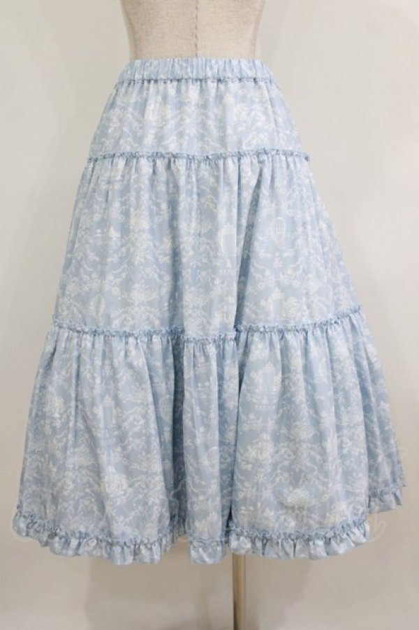 画像3: m petit by misako / NINA'S RVパニエスカート 4L サックス/アイボリー リバーシブル H-26-01-30-014-LO-SK-NS-ZH (3)